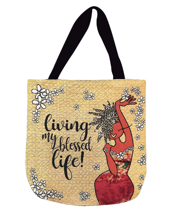 Living My Blessed Life - tote bag