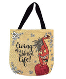 Living My Blessed Life - tote bag