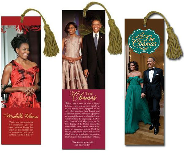 The Obamas bookmarks - set of 3