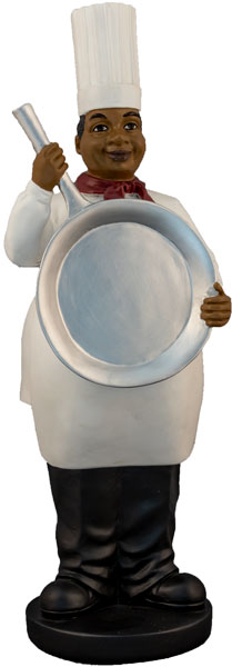 Chef with Pan - kitchen figurines