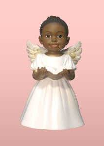 Cherub Angel - Singing Praise in white - figurine