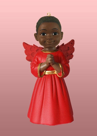 Angel Ornament-Figurine - Prayer boy in red