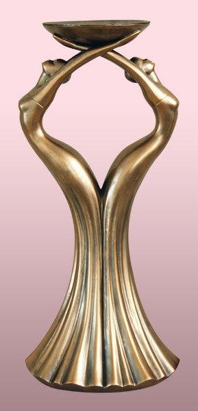 Faux Bronze - Twins candleholder figurine