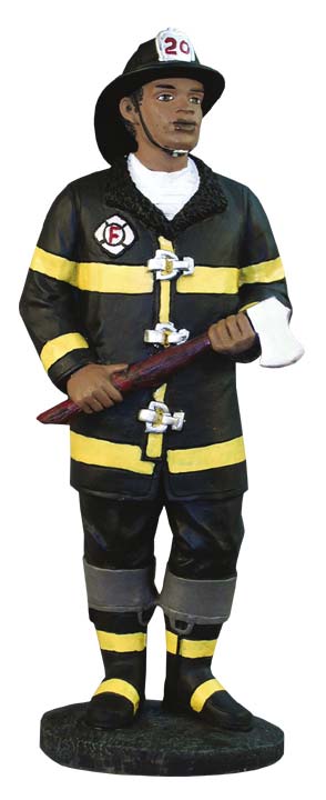 African American Fireman - figurine
