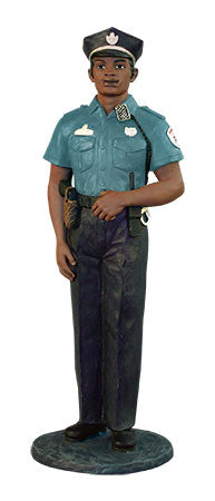 African American Policeman - figurine