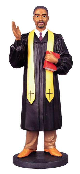Young African American Preacher - figurine