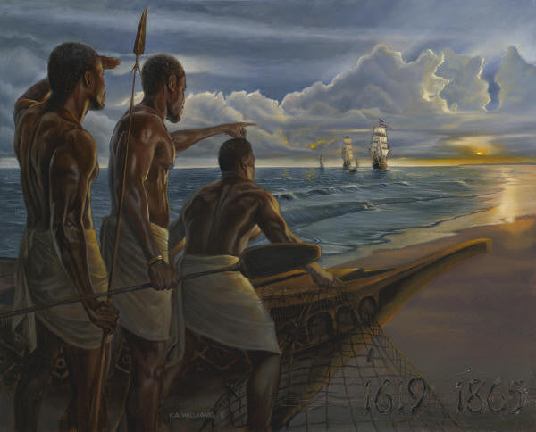 The Fishermen - limited edition on canvas - WAK