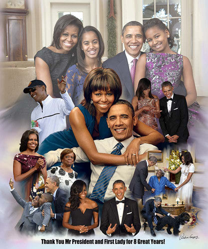 Thank You Mr. President and First Lady - 24x20 - print