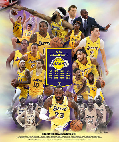 Lakers Remix - Showtime 2.0 - 24x20 - print - W. Gregory