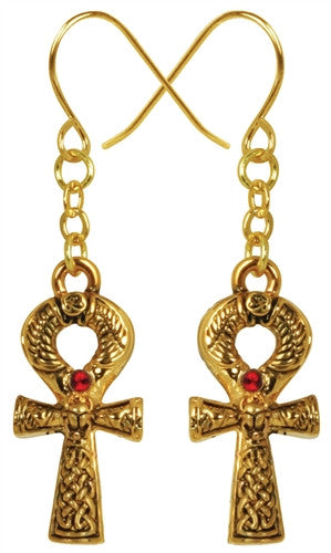 Ankh Earrings with jewel