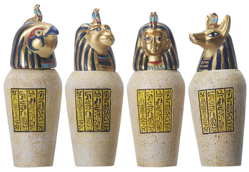 Ancient Egyptian Canopic Jars (set of 4)