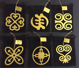 Adinkra Snowflake Ornaments (set of 6)