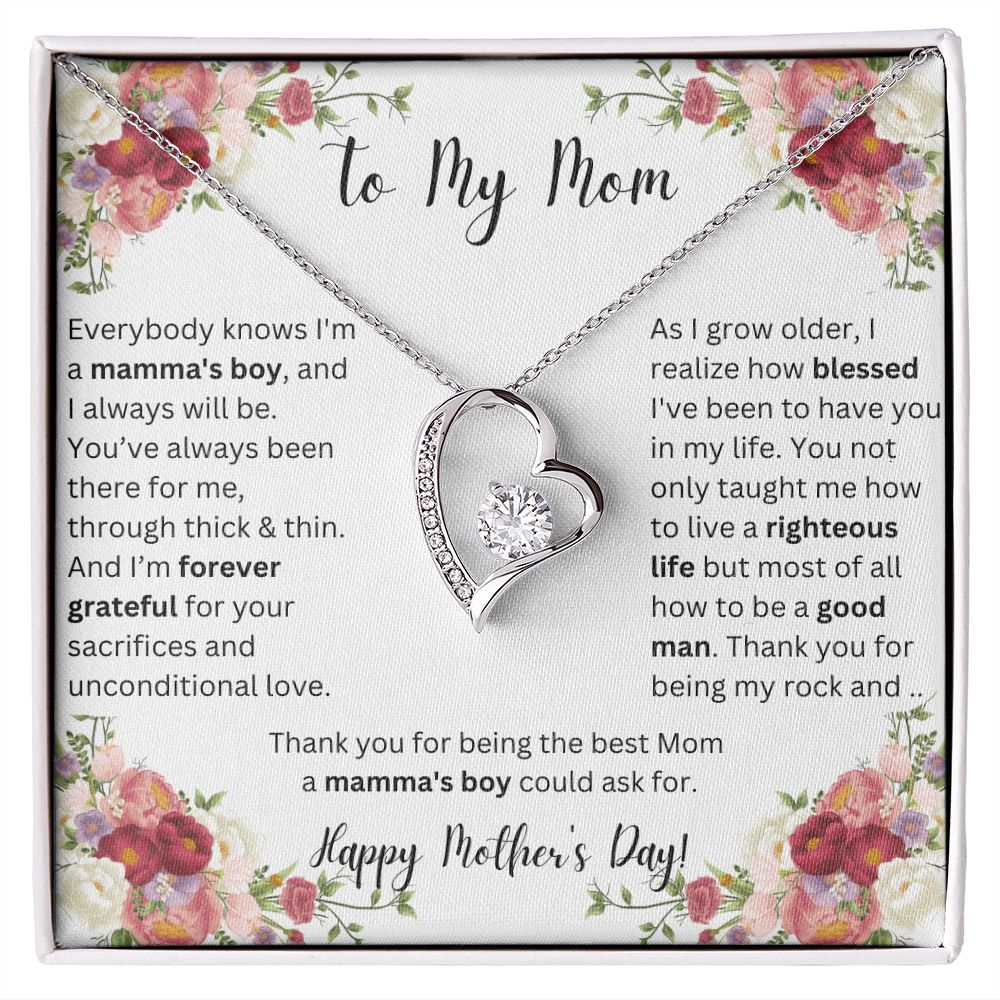 Mom - Heart Necklace - Mammas Boy