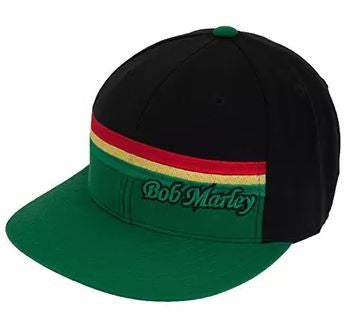 Bob Marley - rasta brim cap - green