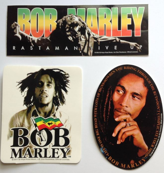 Bob Marley - stickers - set of 3