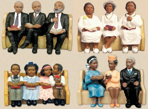 Church Pews  - set of 4 figurines