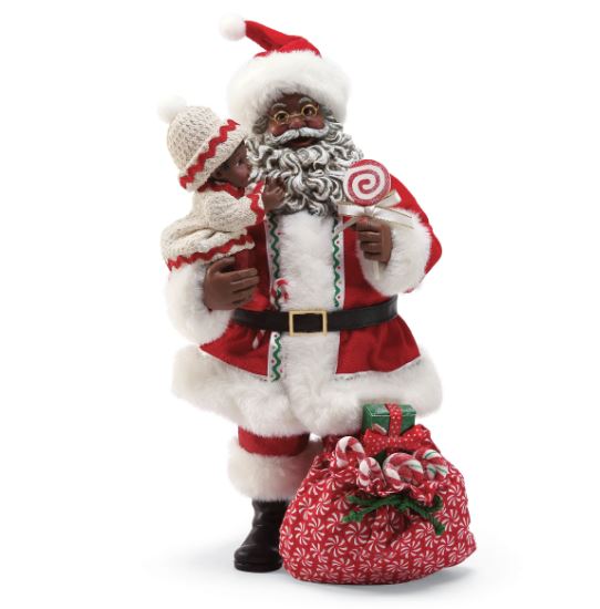Santa With Lollipop - African American Santa Claus