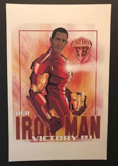 Obama - Our Ironman Victory - 17x11 print