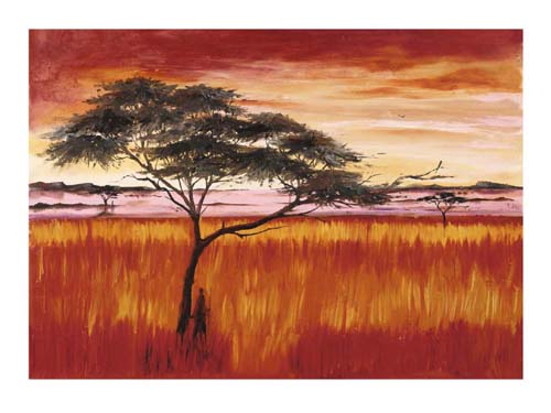 Serengeti Dusk - 23x31 - print - Emilie Gerard